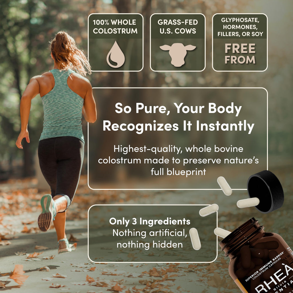 RHEASILVIA Rhea Bovine Colostrum Capsules for Women | Gut Health, Immune Support, Digestive Wellness