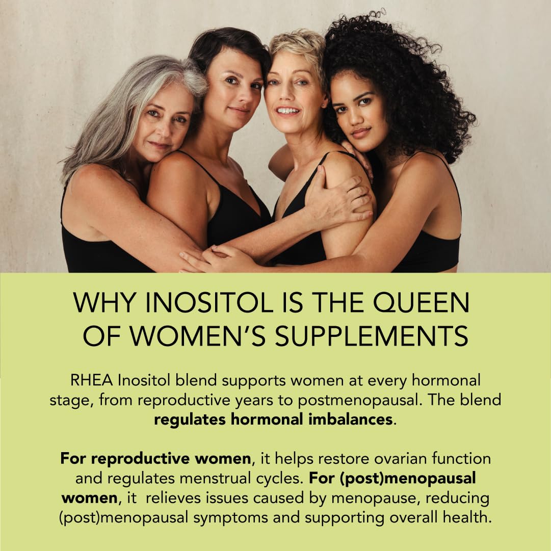 Rhea Myo-Inositol & D-Chiro Inositol for Women | 40:1 Ratio, Hormonal Balance & Ovarian Health | 30 Servings