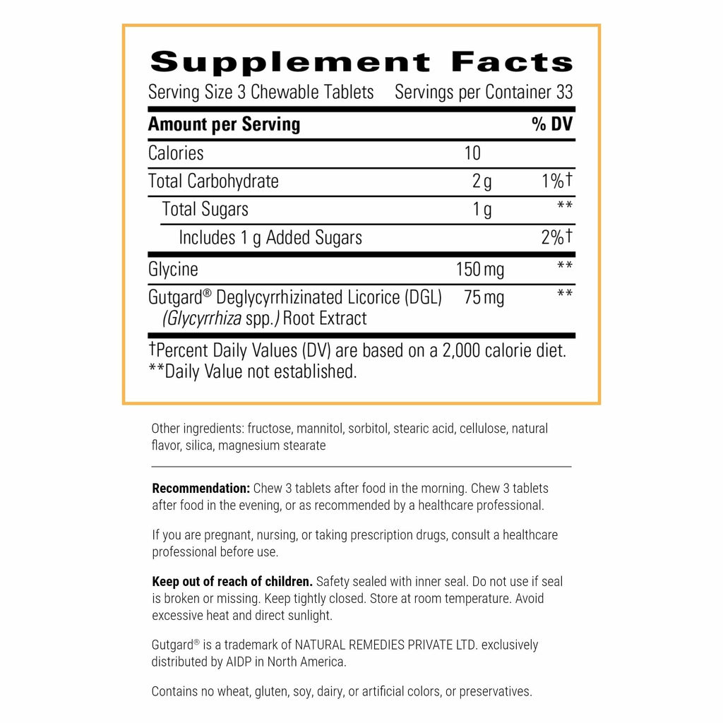 Rhizinate Digestive Support Chewables by Integrative Therapeutics | Vegan, Gluten-Free & Dairy-Free (100 Tabs, 33 Servings)