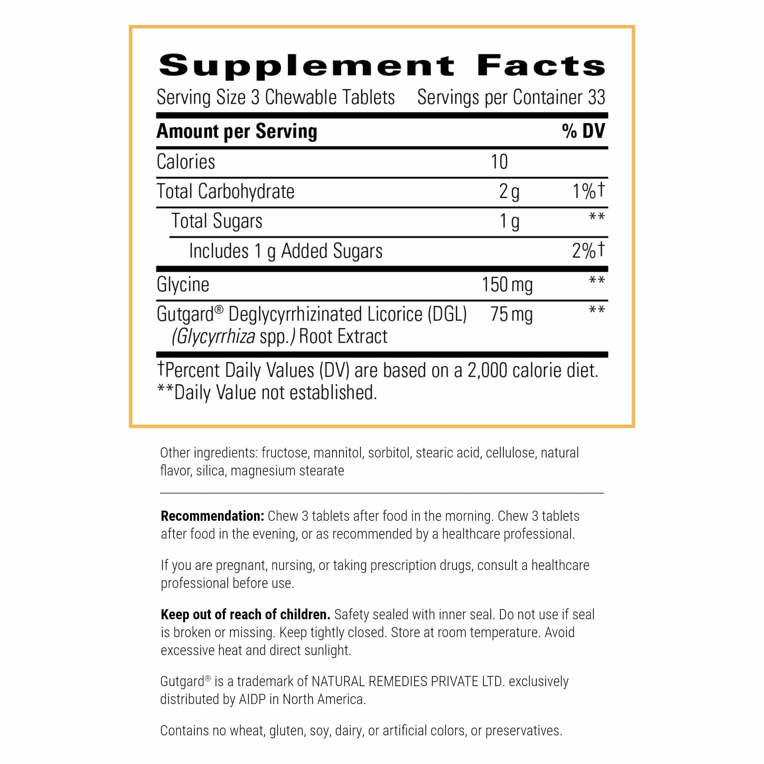 Rhizinate Digestive Support Chewables by Integrative Therapeutics | Vegan, Gluten-Free & Dairy-Free (100 Tabs, 33 Servings)