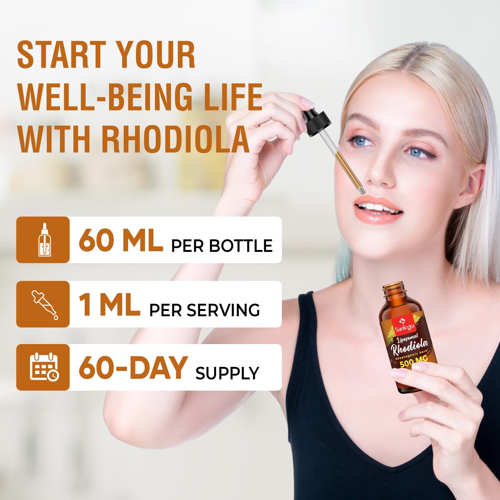57,000 MG Liposomal Rhodiola Rosea with Ashwagandha – Liquid 120 ml | High Absorption, Vegan & Sugar/Gluten-Free
