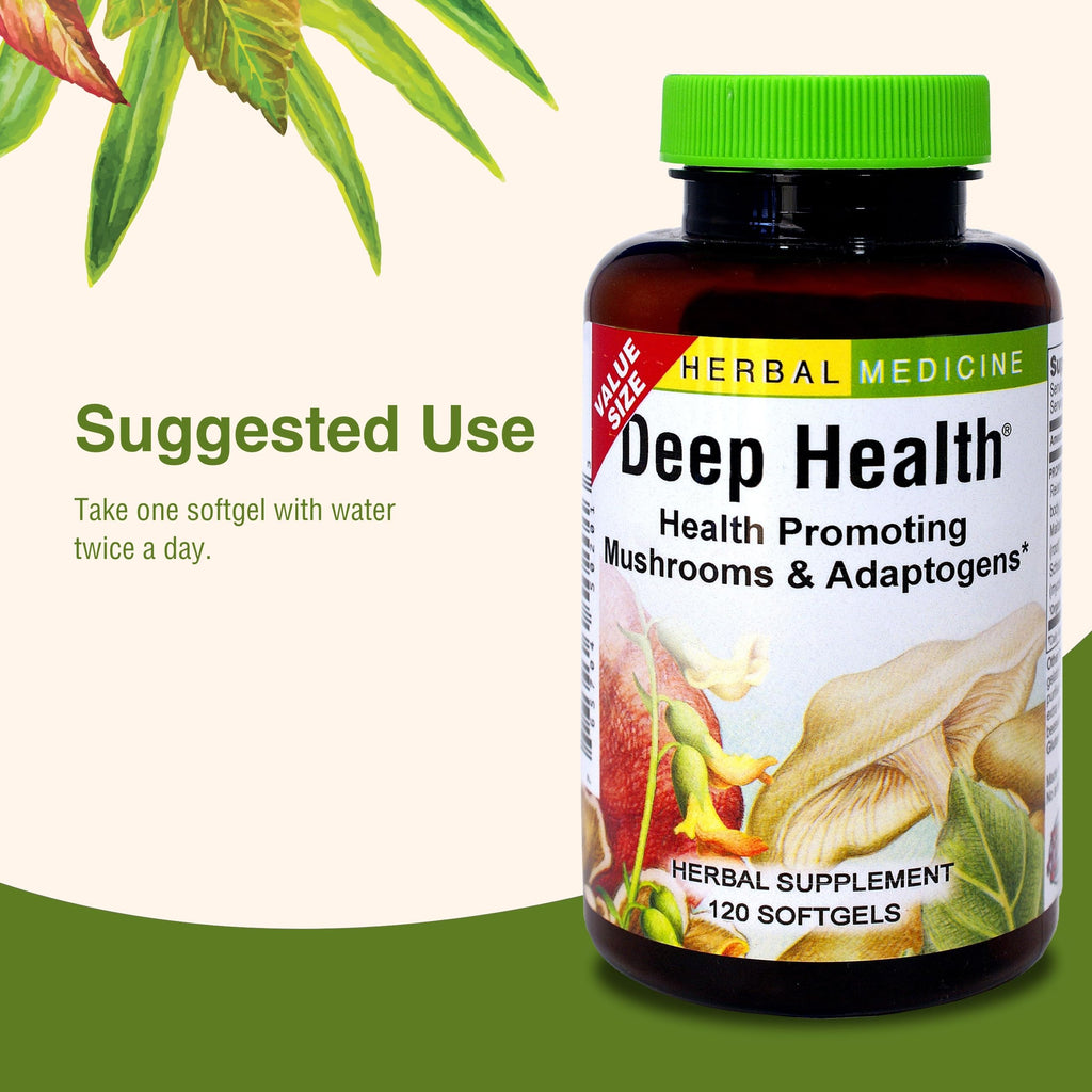 Herbs Etc. Deep Health – Daily Use Adaptogen Supplement | Immune Health & Energy | 120 Softgels