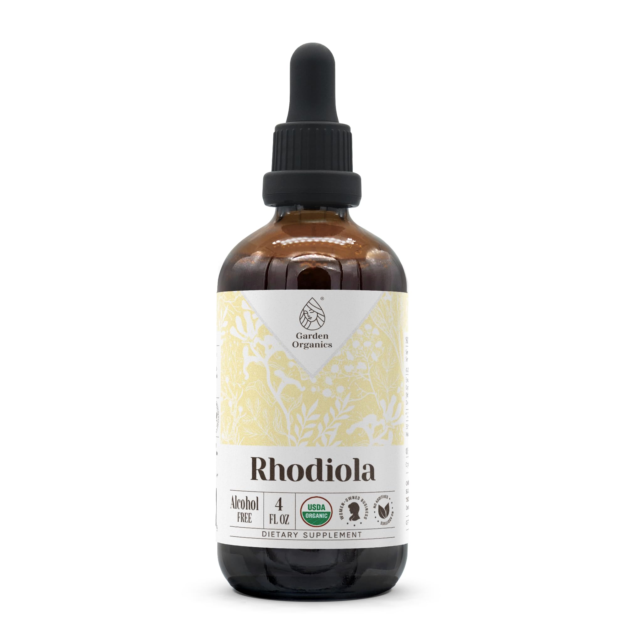 Rhodiola USDA Organic Alcohol-Free Extract – 4 oz Tincture (Rhodiola Rosea)