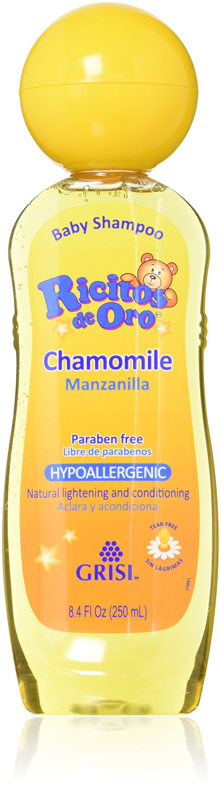 3-Pack Ricitos de Oro Chamomile Baby Shampoo – Hypoallergenic, Tear-Free (8.4 oz / 250 ml each)