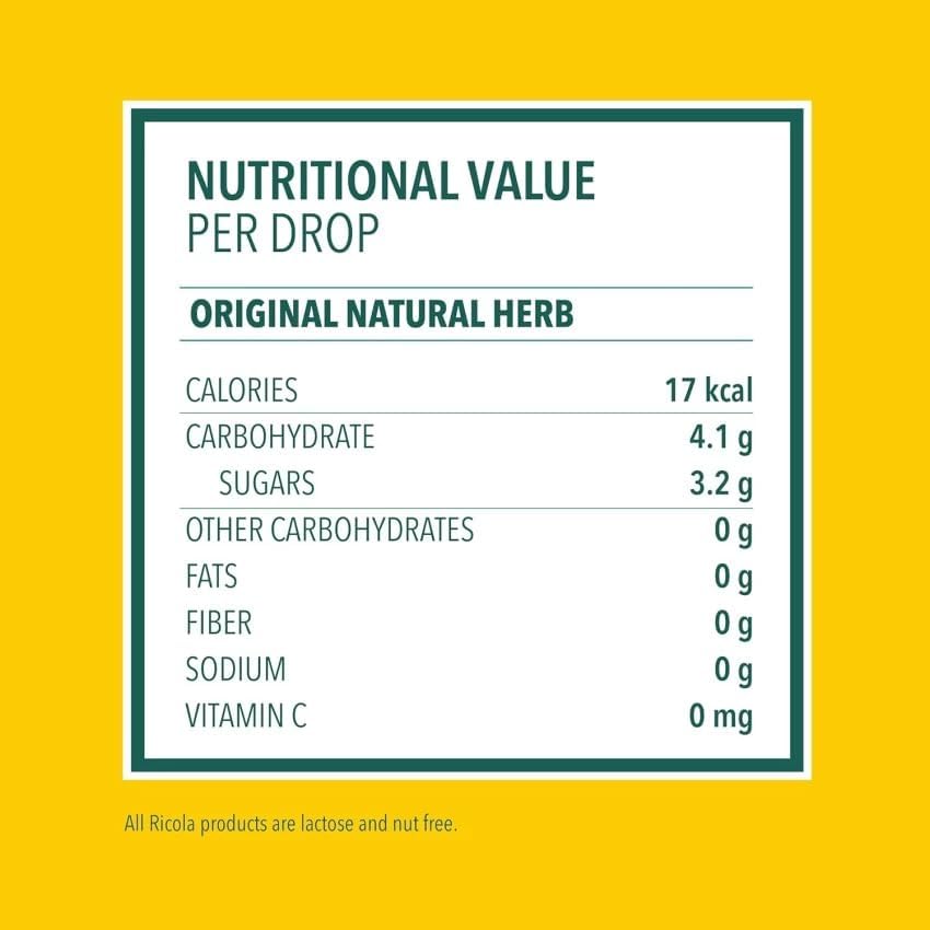 Ricola Sugar Free Herb with Stevia Drops 45g – Pack of 10 (Swiss)