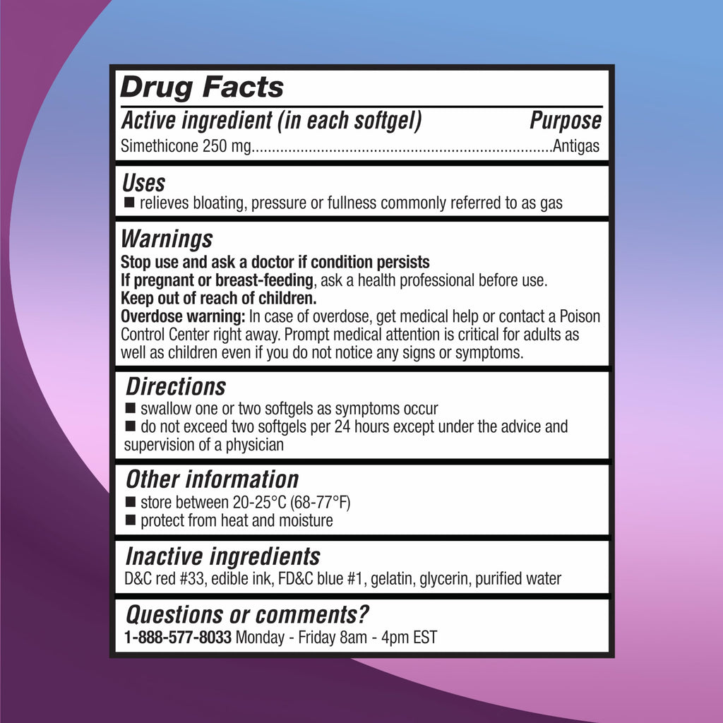 RIGHT REMEDIES Gas Relief Maximum Strength 250 mg Simethicone – 365 Softgels (Compare to Phazyme)