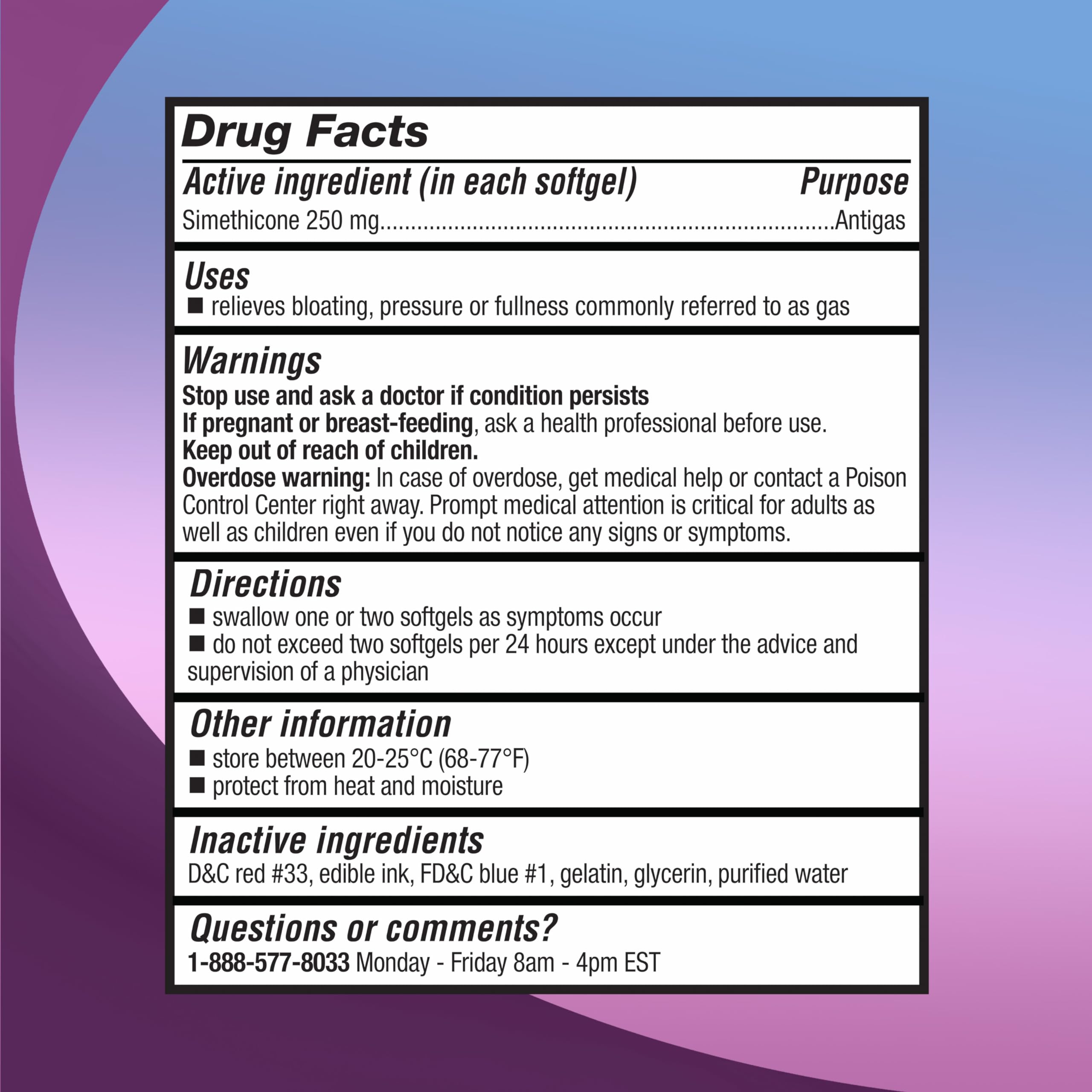 RIGHT REMEDIES Gas Relief Maximum Strength 250 mg Simethicone – 365 Softgels (Compare to Phazyme)