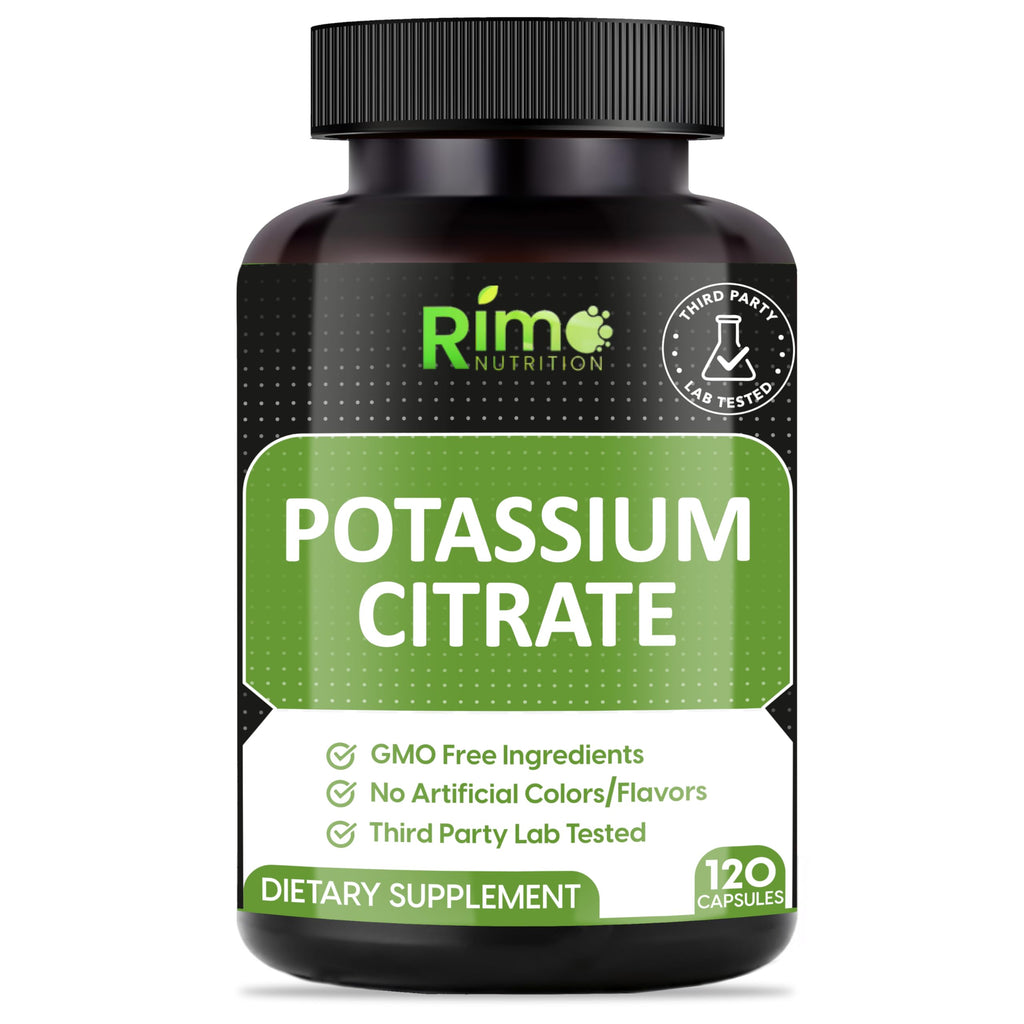 Rimo Nutrition Potassium Citrate Supplement - No Additives | 120 Servings