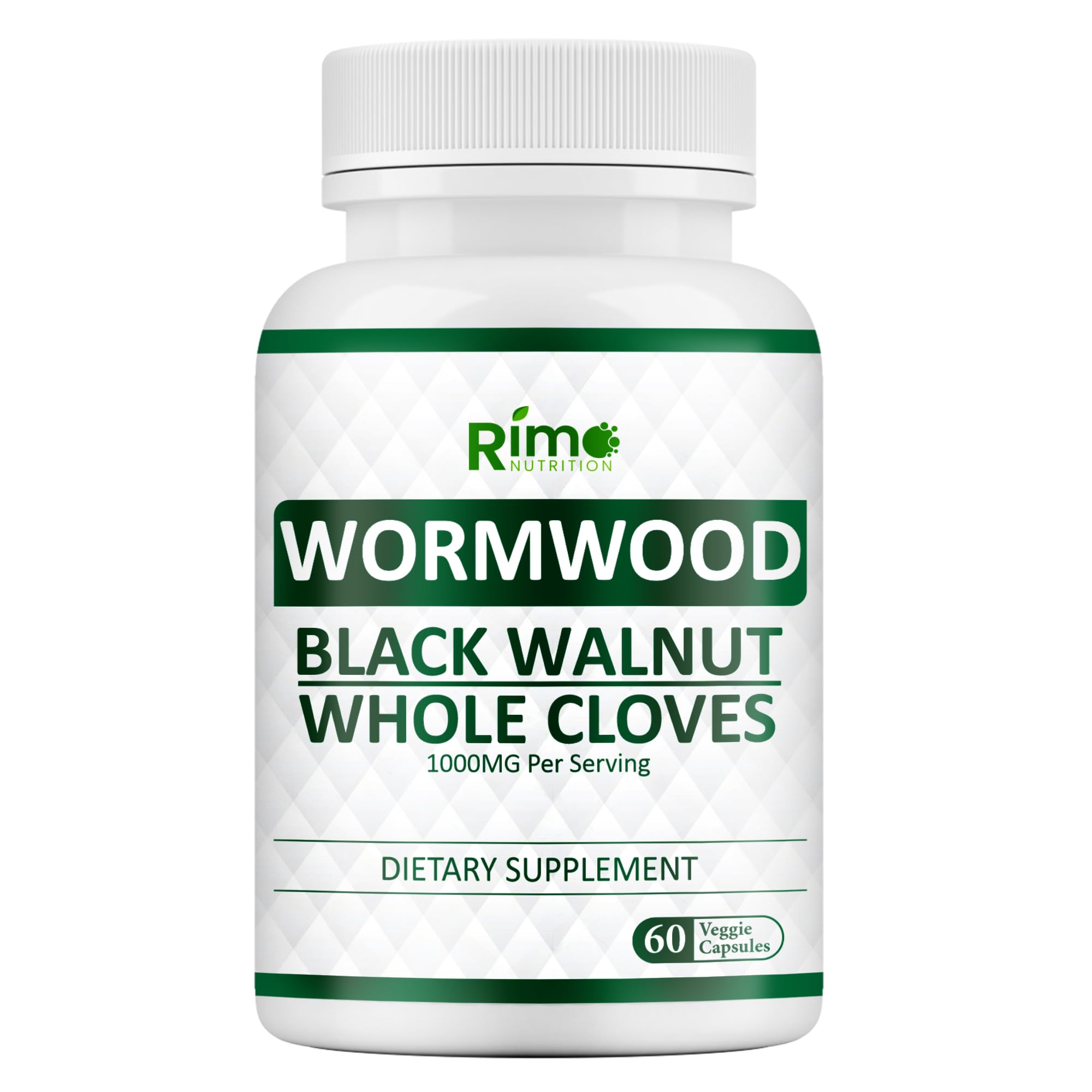 Rimo Nutrition Wormwood, Black Walnut & Clove Capsules - 60 Capsules Non-GMO