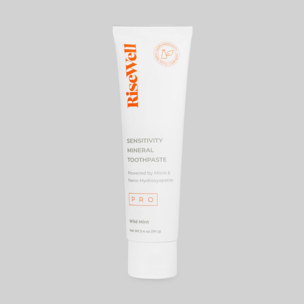 RiseWell PRO Mineral Toothpaste – Nano & Micro Hydroxyapatite, Remineralization & Sensitivity, Fluoride-Free