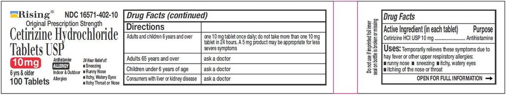 Rising Pharma Cetirizine HCL 10 mg Tablets – 100 Count | All-Day Allergy Relief