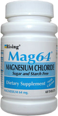 Rising Mag64 Magnesium Chloride with Calcium Tablets - 60 Count