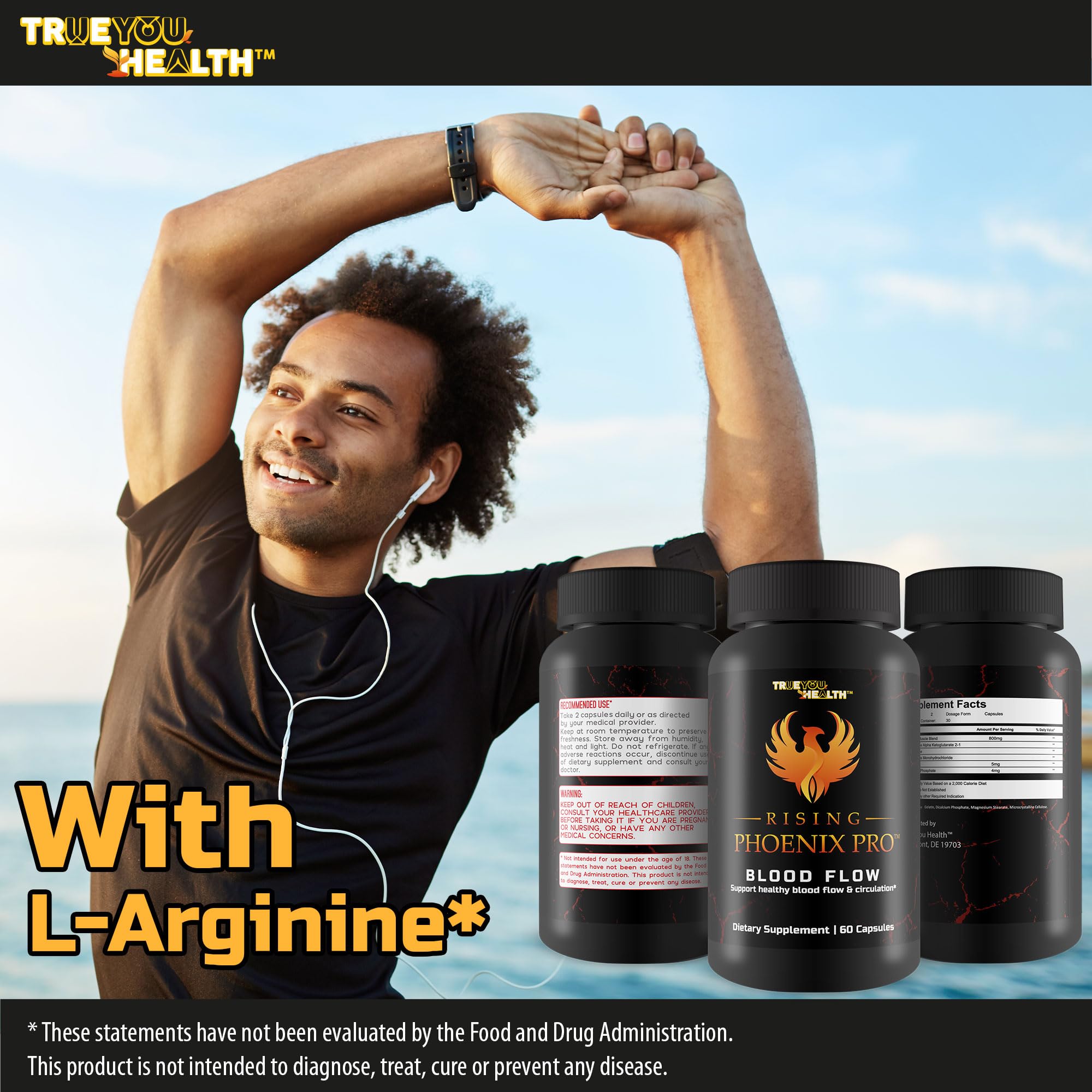 Rising Phoenix Pro – L-Arginine Blood Flow Supplement for Men | Best Circulation Support
