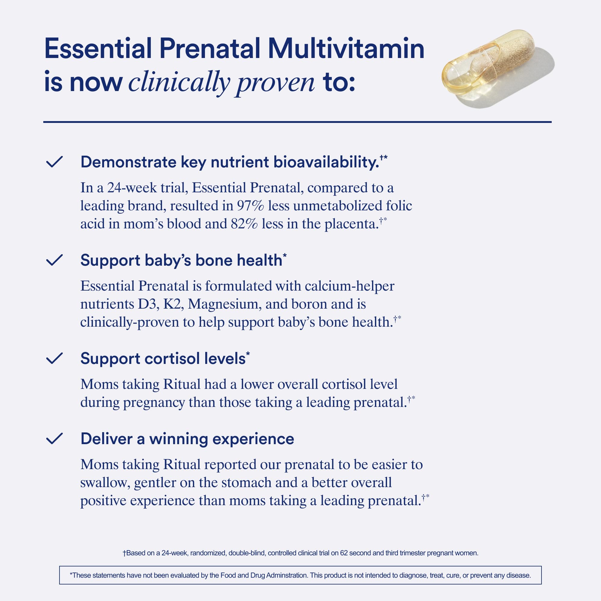 Ritual Essential for Women Prenatal Multivitamin – Vegan, Non-GMO, Citrus, 30 Days