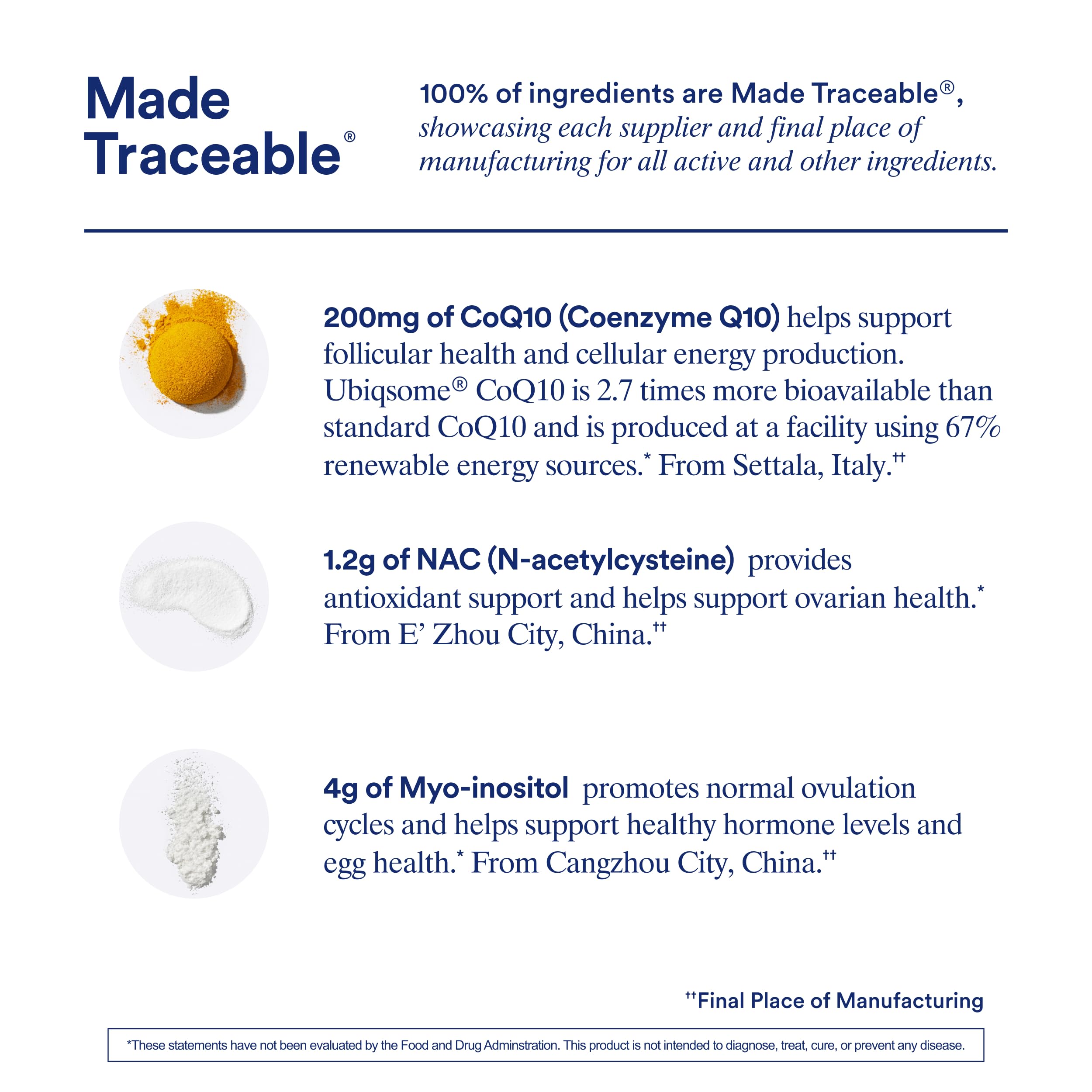 Ritual Fertility Support 3-in-1 Drink-Mix — CoQ10, NAC & Myo-Inositol, OB/GYN Designed