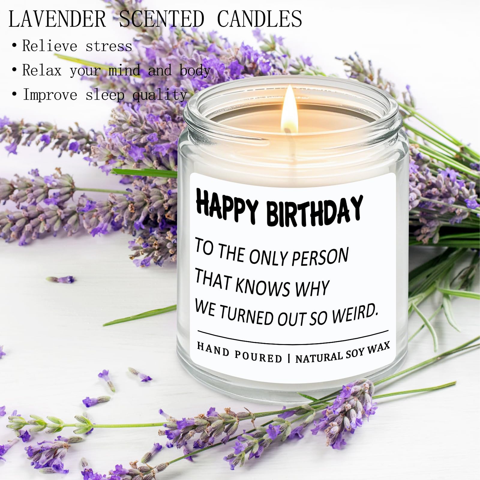 RIZOOCE Lavender Candles – Birthday Gifts for Women, Bestie & Sister Gift Ideas