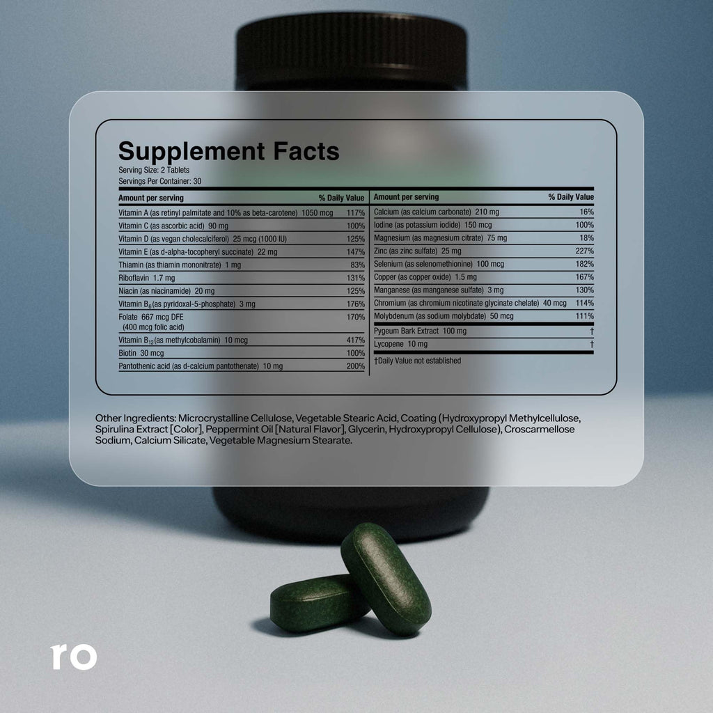 Ro Daily Multivitamin for Men | 30-Day Supply with 23 Key Nutrients for Heart, Brain & Immune Support