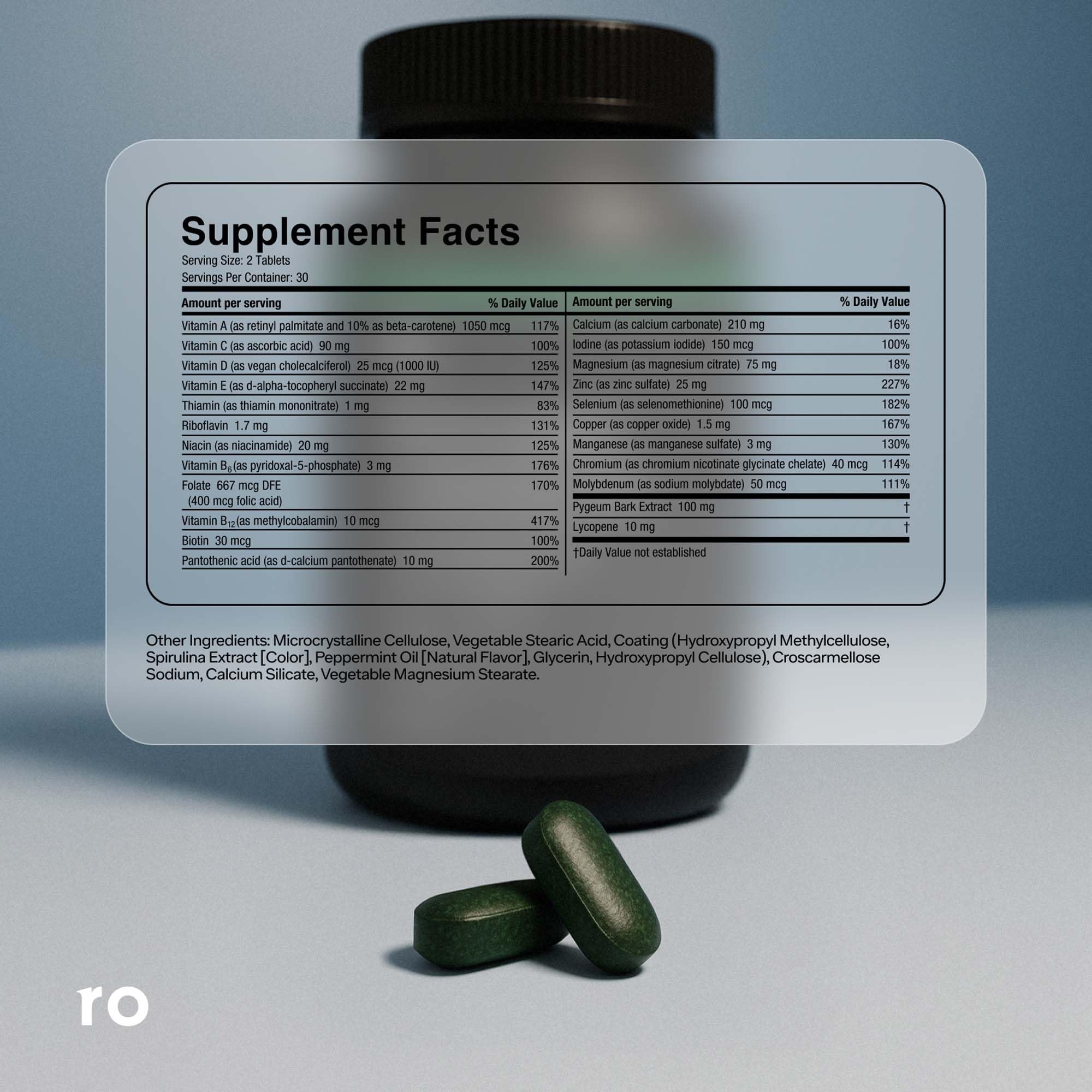 Ro Daily Multivitamin for Men | 30-Day Supply with 23 Key Nutrients for Heart, Brain & Immune Support