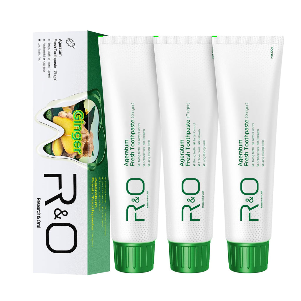 R&O Ginger Mint Fresh Toothpaste 3.53 oz – Fresh Breath & Plaque Removal