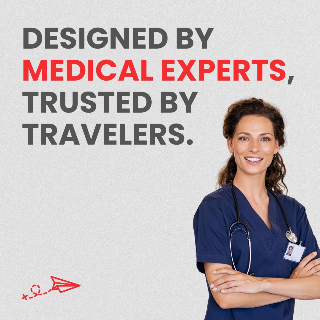Roamwell Essential Travel Medicine Kit — TSA-Approved OTC Med Pack (Expedition | 60 Tablets)