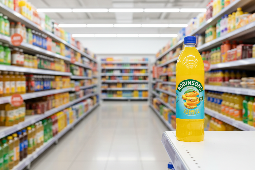 6 x Robinsons Orange & Pineapple 1L Sugar Free