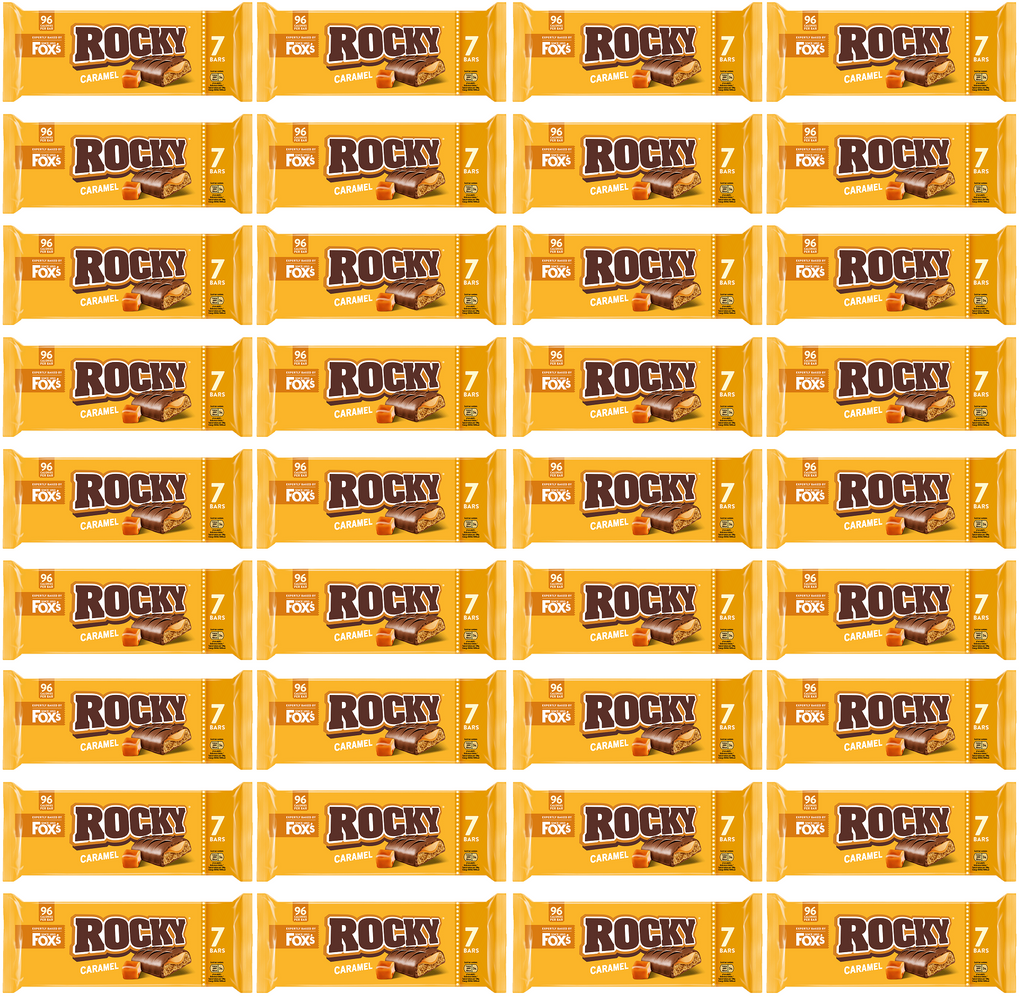 36 x Foxs Rocky Caramel 7pk - 7 PACK