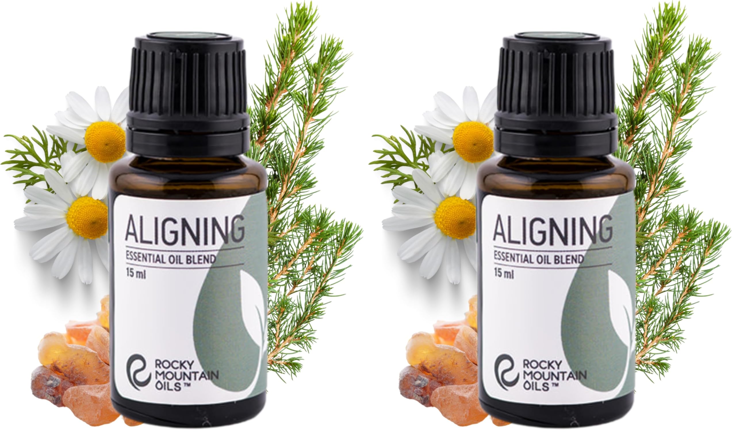 Rocky Mountain Oils Aligning Essential Oil Blend 15 ml – 100% Pure Essential Oils in Fractionated Coconut Oil (Pack of 2)
