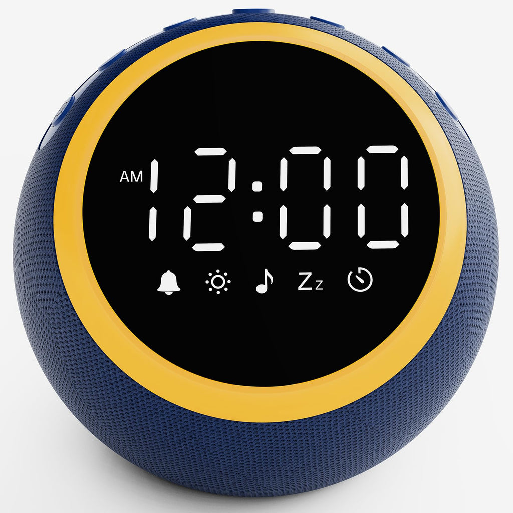 Rohent White Noise Sound Machine with Clock - 30 Sounds, 32 Volume Levels, Memory (Blue)