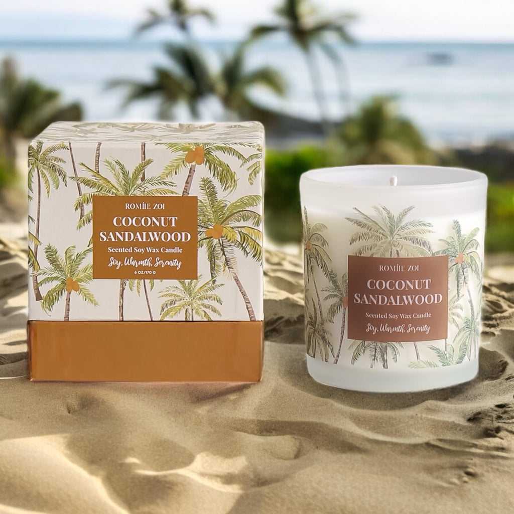 ROMIIE ZOI Coconut & Sandalwood 6oz Soy Candle - Home Fragrance