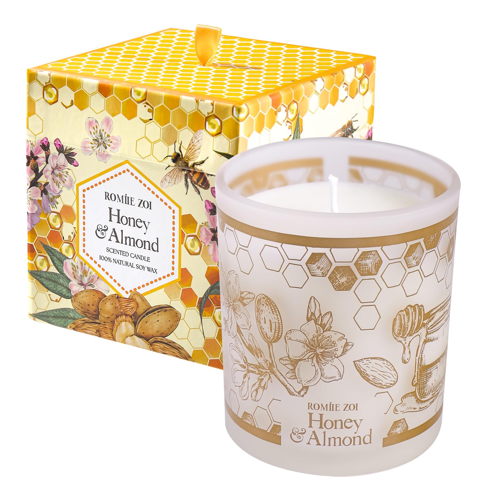 ROMIIE ZOI Aromatherapy Candle – Honey & Almond (6oz) | Soy Wax