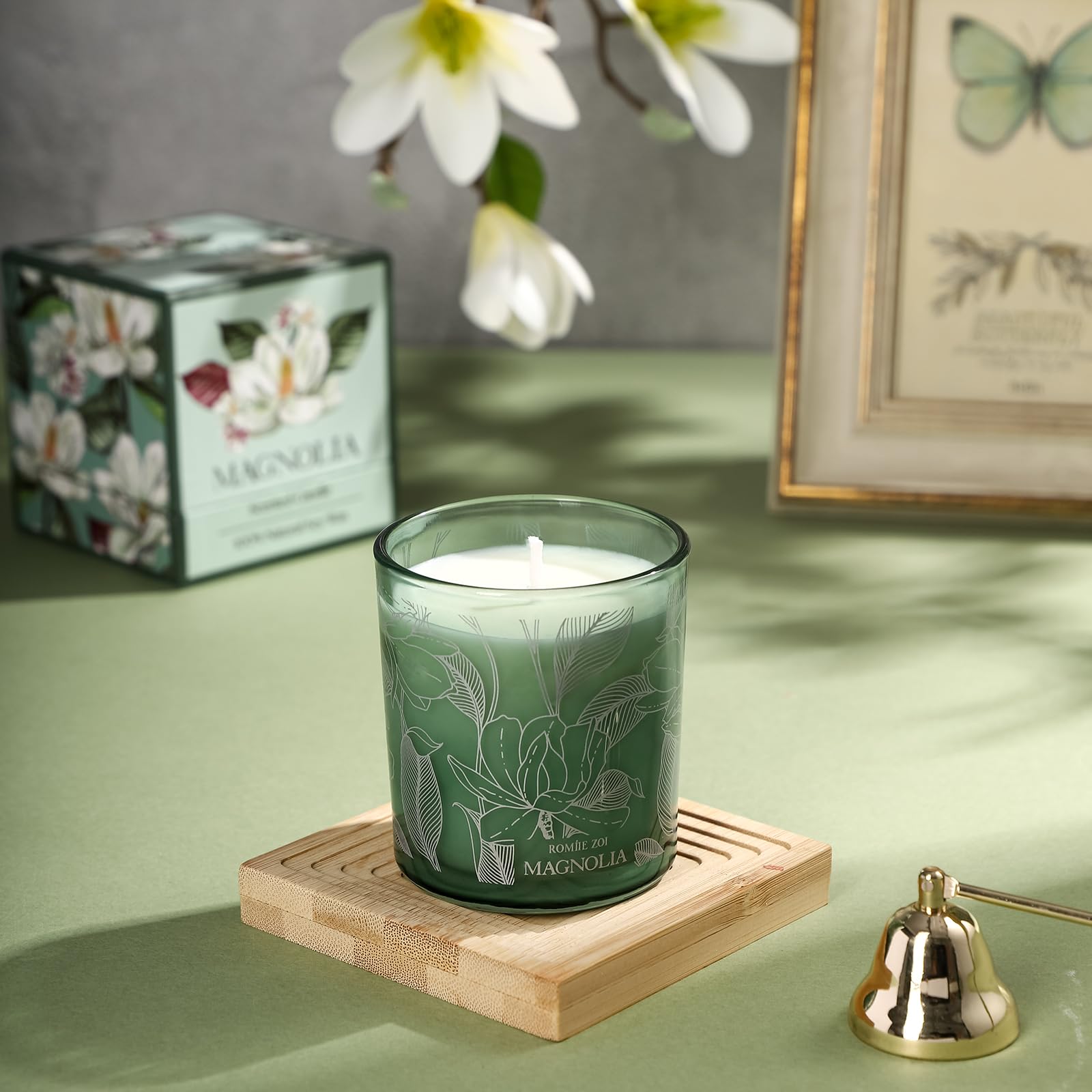 ROMIIE ZOI Magnolia Scented Candle – 6oz Soy Wax Jar