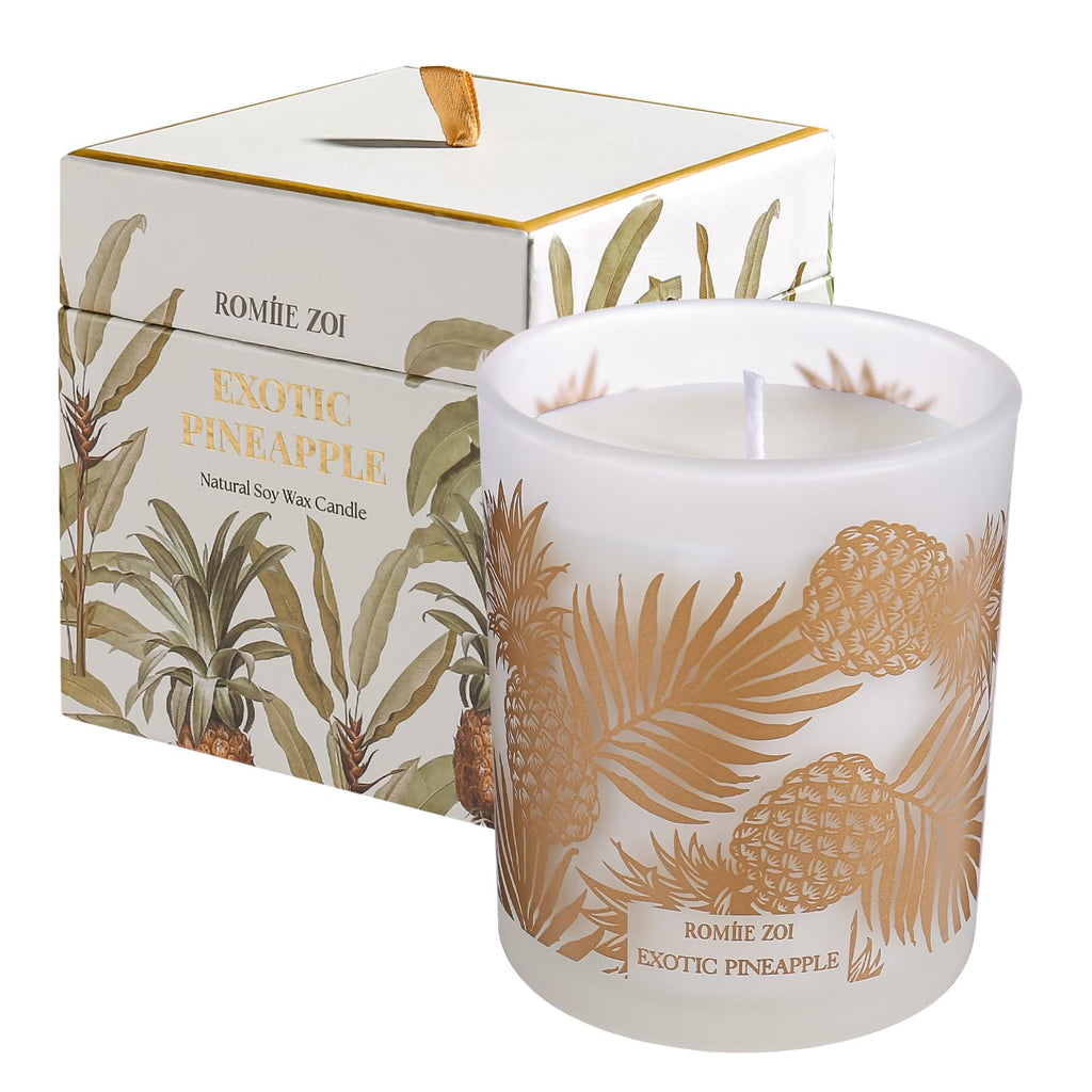 ROMIIE ZOI Pineapple Scented Candle | 6oz Soy Wax, Gifts for Women