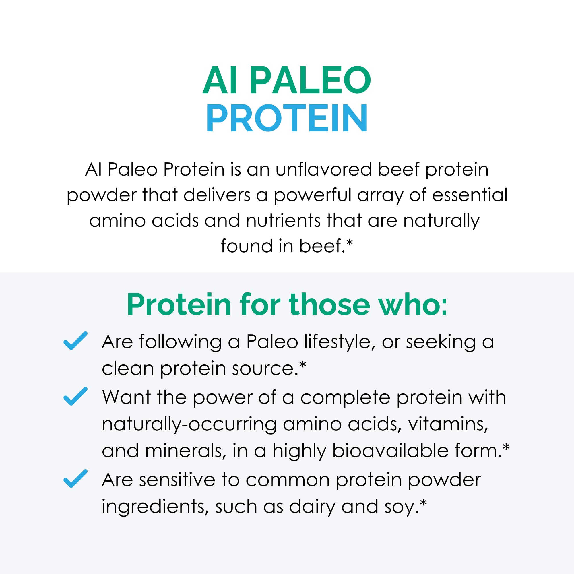 Rootcology AI Paleo Protein by Dr. Izabella Wentz | Unflavored Beef Protein Powder, 26 g per Serving