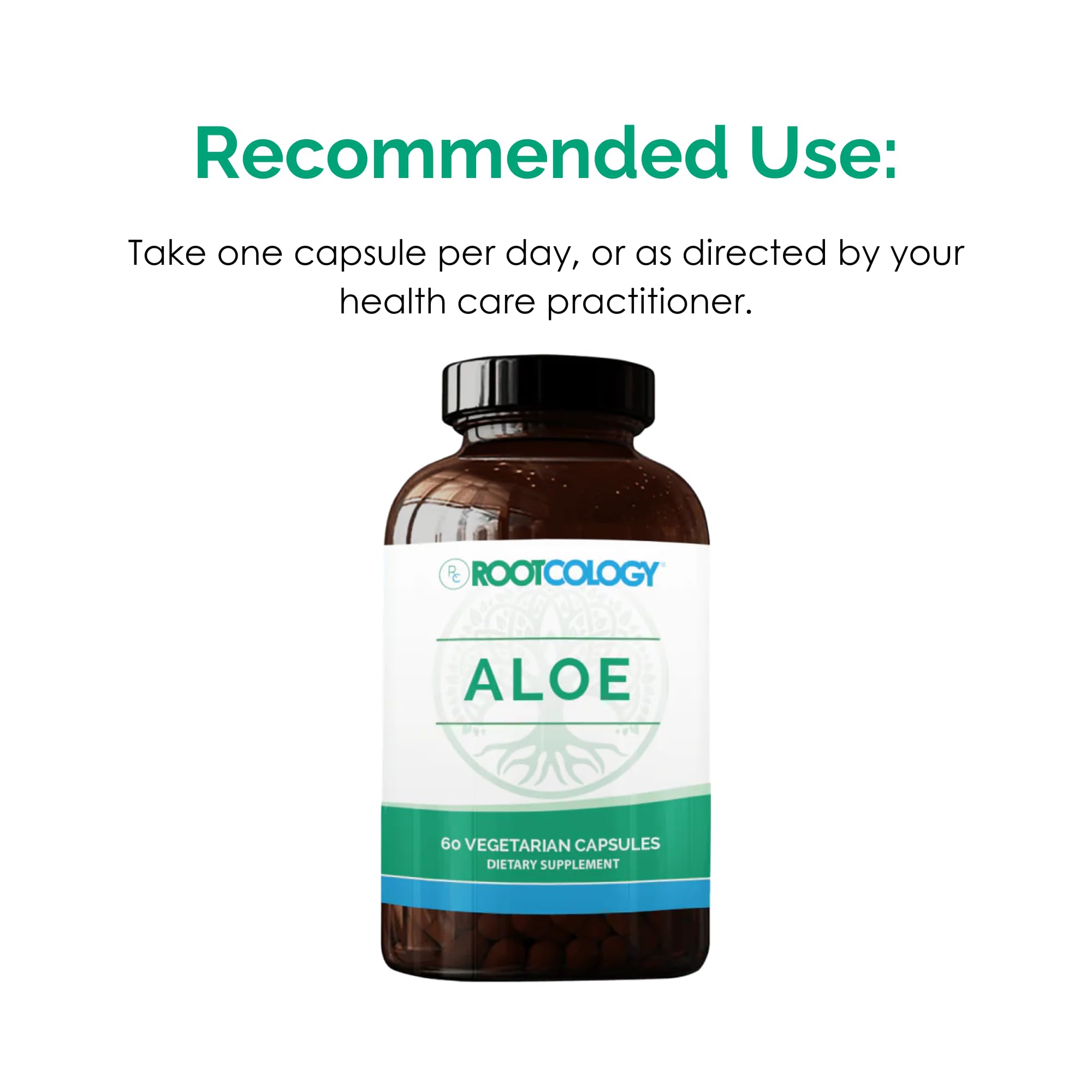 Rootcology Aloe Vera for GI Support by Dr. Izabella Wentz | 200:1 Whole Aloe Leaf Capsules - 60 Vegetarian Capsules
