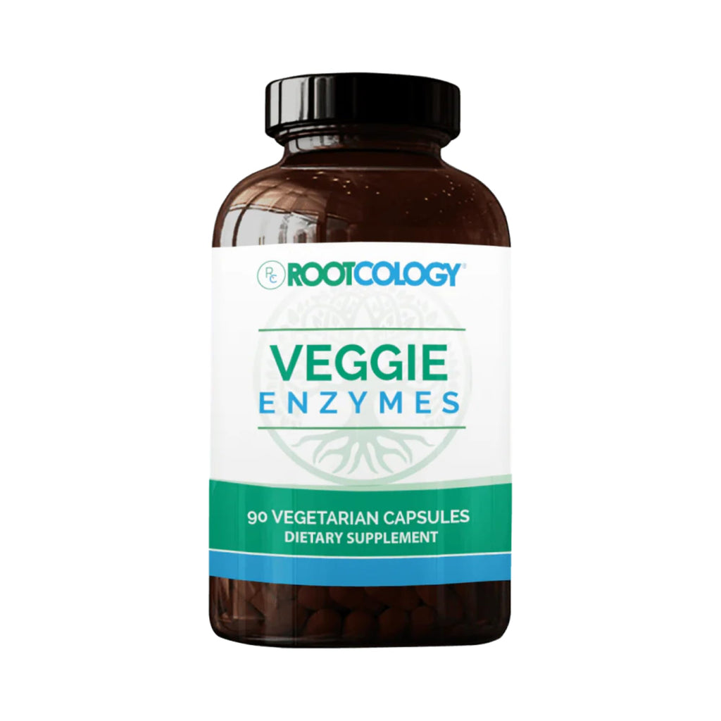 Rootcology by Dr. Izabella Wentz | Veggie Enzymes | 14-Enzyme Blend Formula for Protein, Fat & Carb Digestion | 90 Vegetarian Capsules