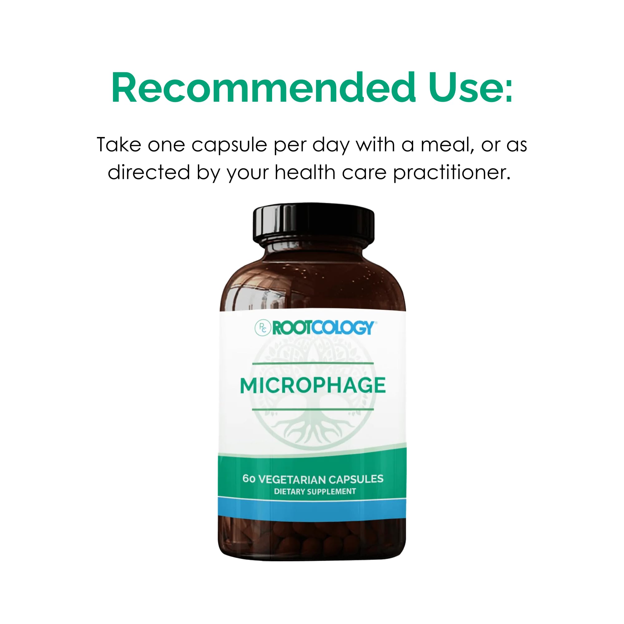 Rootcology by Dr. Izabella Wentz | Microphage: Four-Phage + Seven Probiotics | 60 Vegetarian Capsules