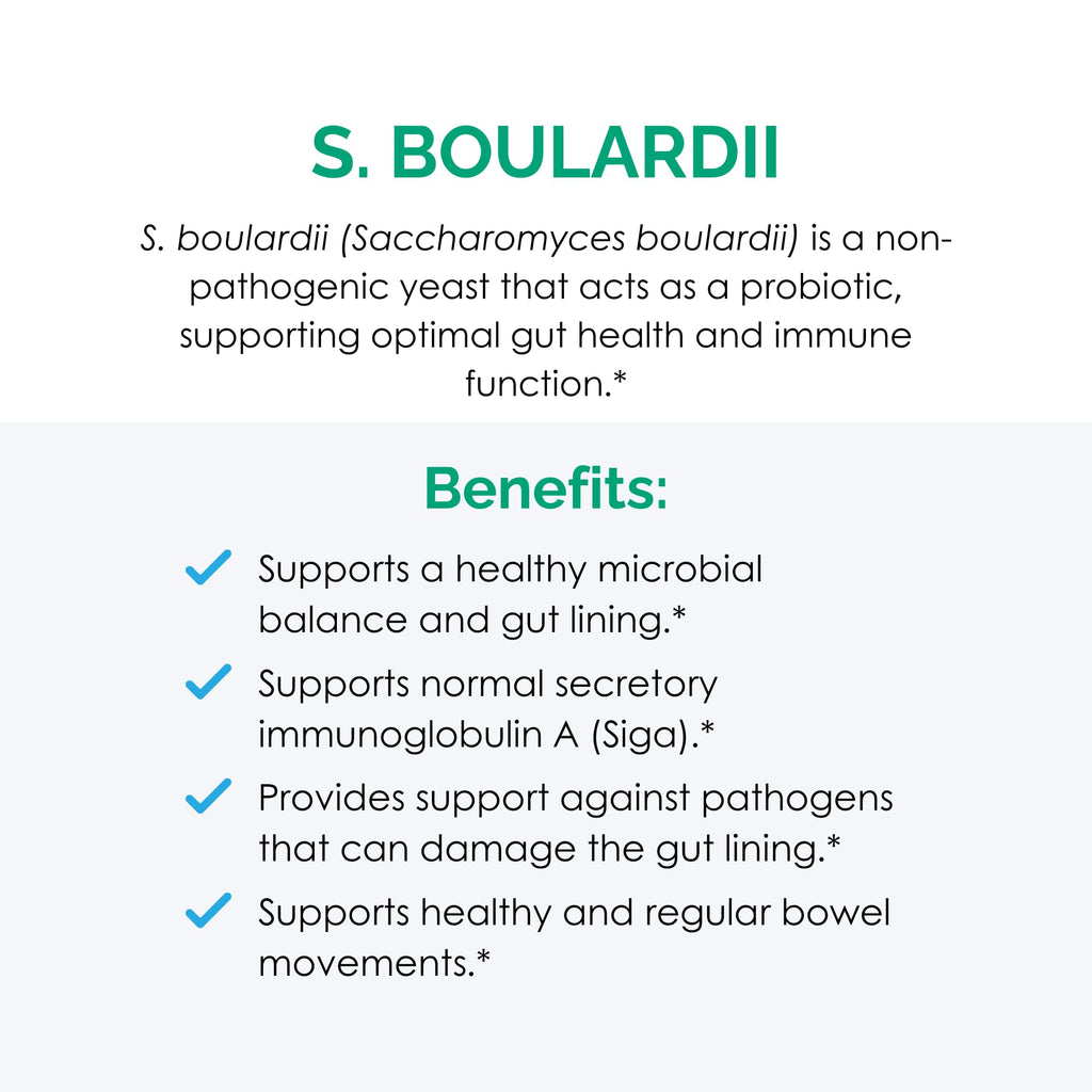 Rootcology by Dr. Izabella Wentz | S. boulardii Probiotic Capsules - Shelf-Stable 10 Billion CFU Saccharomyces | 60 Capsules