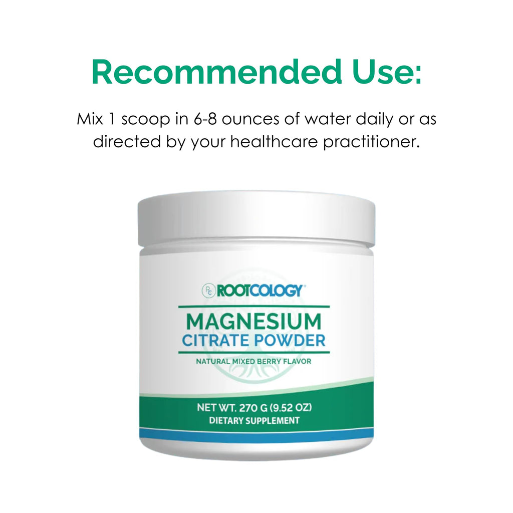 Rootcology Magnesium Citrate Powder 270g (60 Servings) – Mixed Berry | Dr. Izabella Wentz