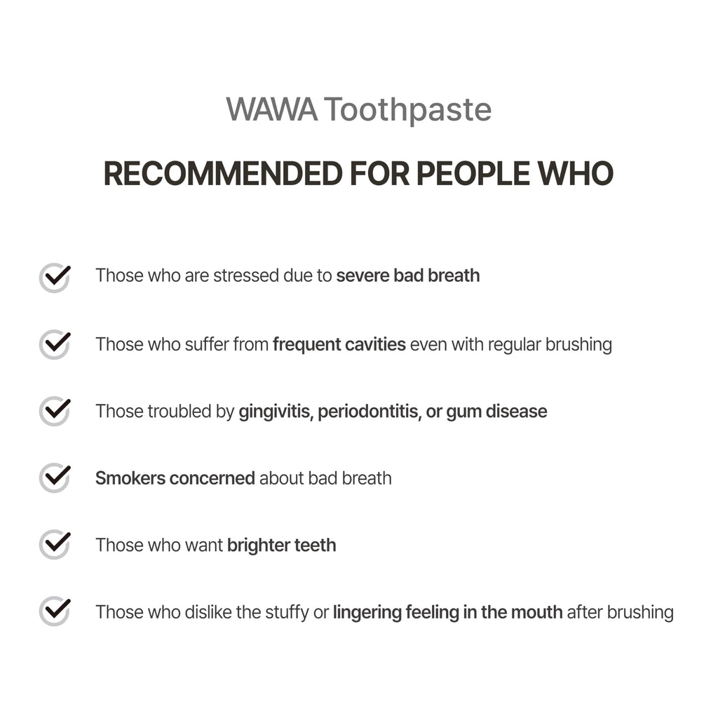 ROROBELL Wawa Toothpaste Made for My Boyfriend's Bad Breath, Sensitive Teeth, Improvement of Gum Problems/Peppermint Flavor/Made with Wasabi I 3.53 fl.oz (Pack of 3)
