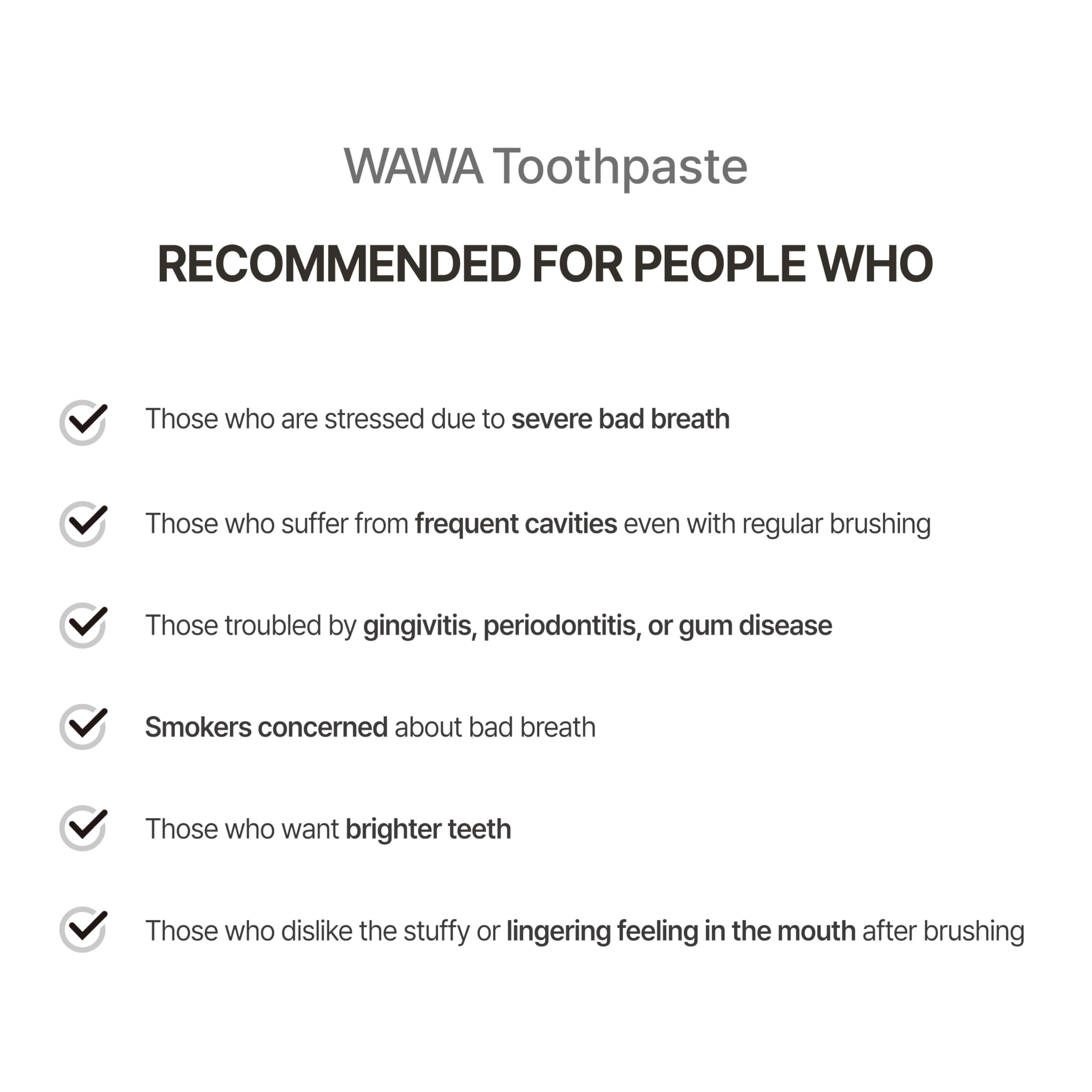 ROROBELL Wawa Toothpaste Made for My Boyfriend's Bad Breath, Sensitive Teeth, Improvement of Gum Problems/Peppermint Flavor/Made with Wasabi I 3.53 fl.oz (Pack of 3)