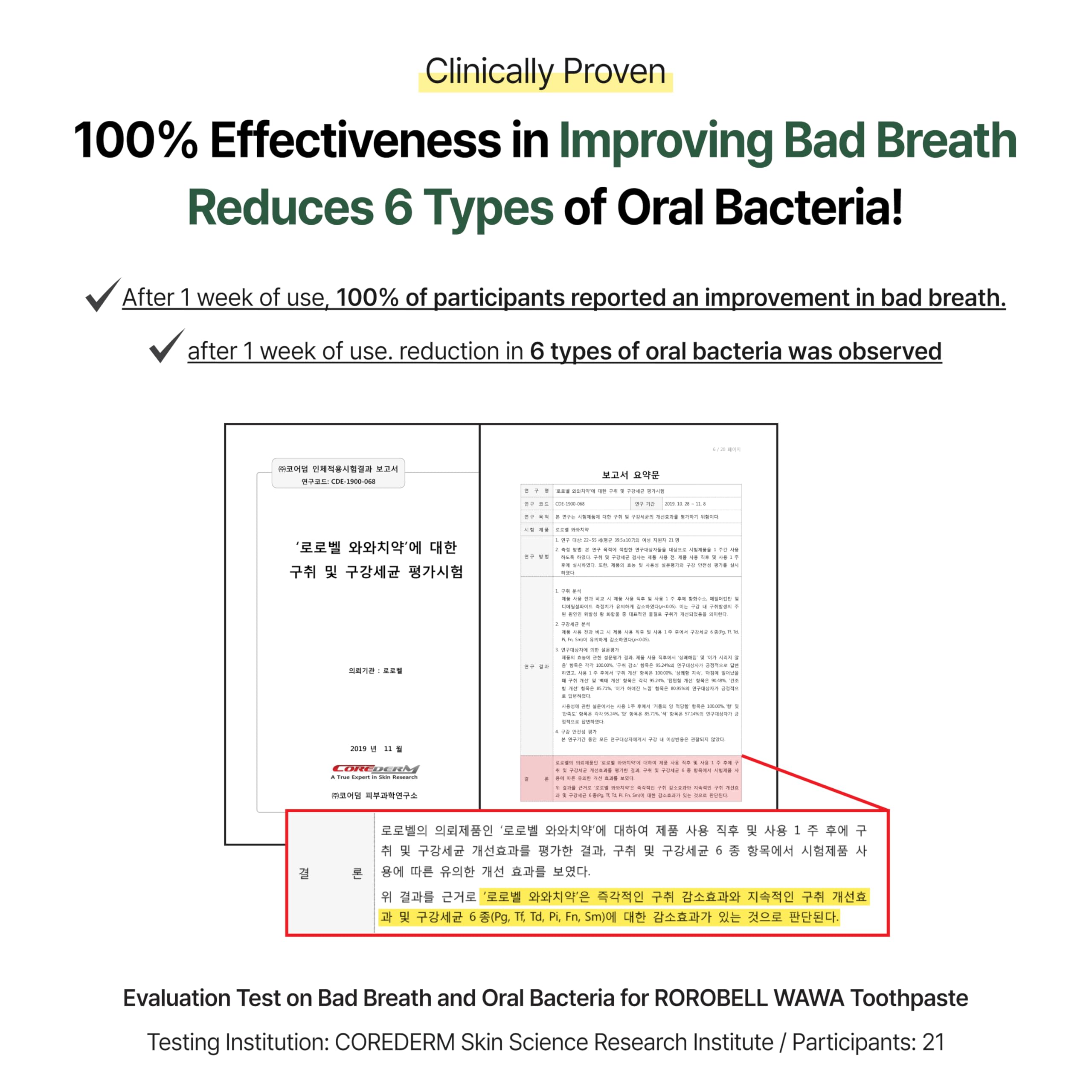 ROROBELL Wawa Toothpaste with Wasabi – Peppermint, Bad Breath, Sensitivity & Gum Health | Pack of 5