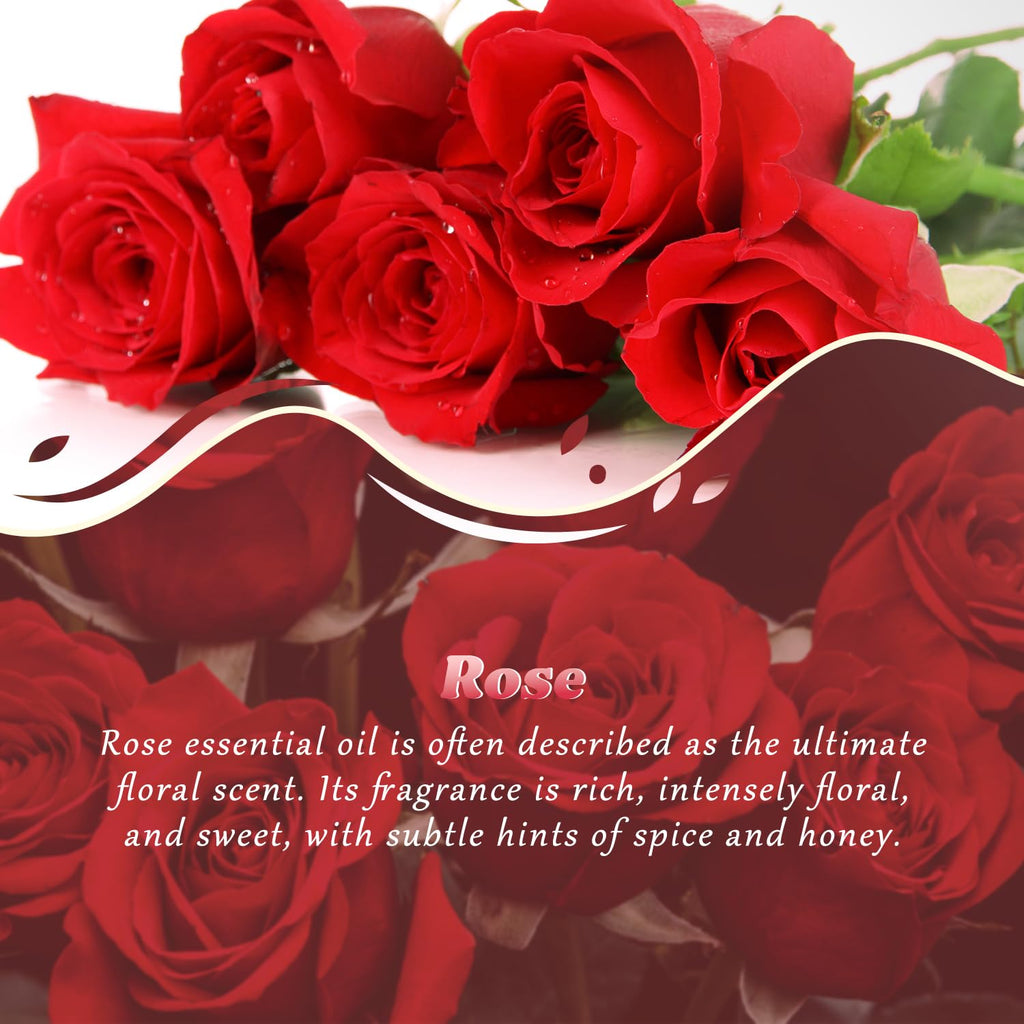 Rose Essential Oil 4 Oz (120ml) - Pure & Natural Fragrance for Diffusers, Aromatherapy, Massage