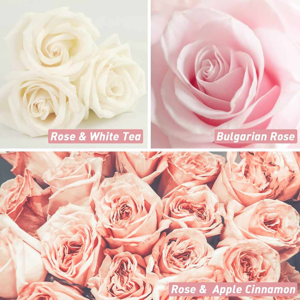 Rose Fragrance Oil Set | ESSLUX Floral Oils for Diffuser & Candles