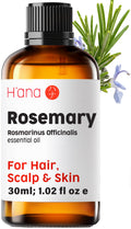 H'ana Rosemary Essential Oil - 1.02 Fl oz | Hair, Skin, Diffuser & DIY Craft