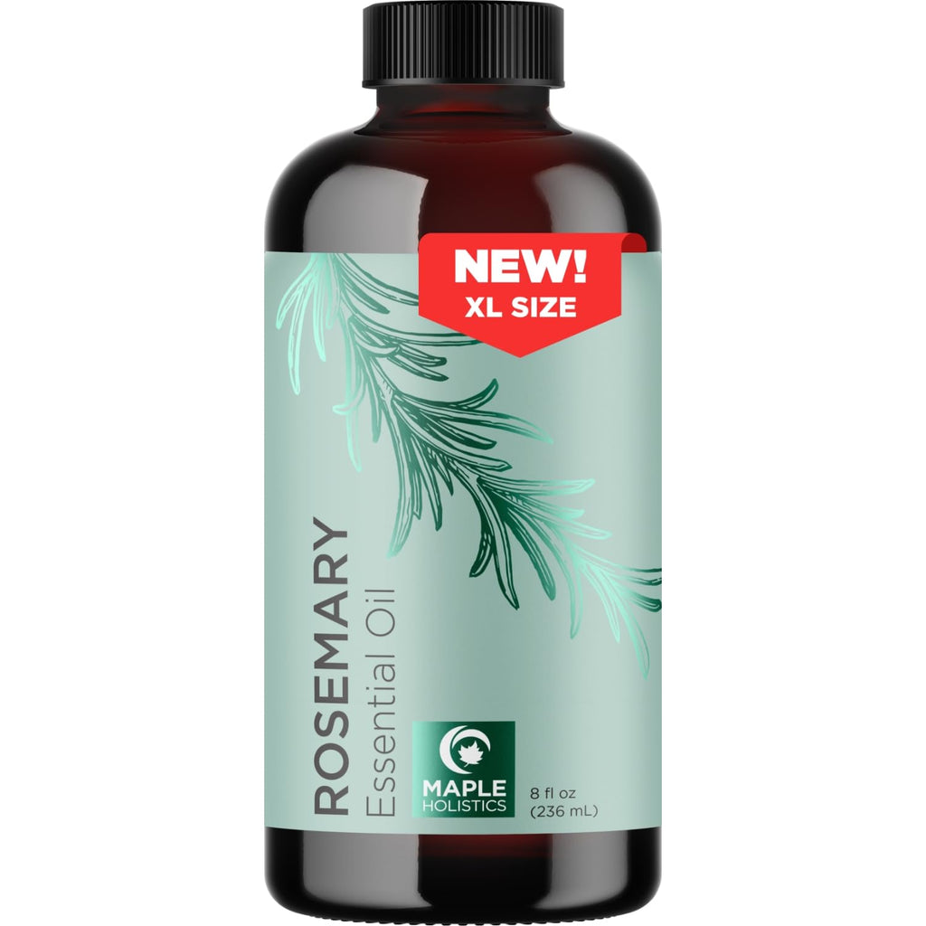 Pure Rosemary Essential Oil 8oz Bulk - Undiluted Rosemary Oil for Hair, Skin, Nails & Aromatherapy