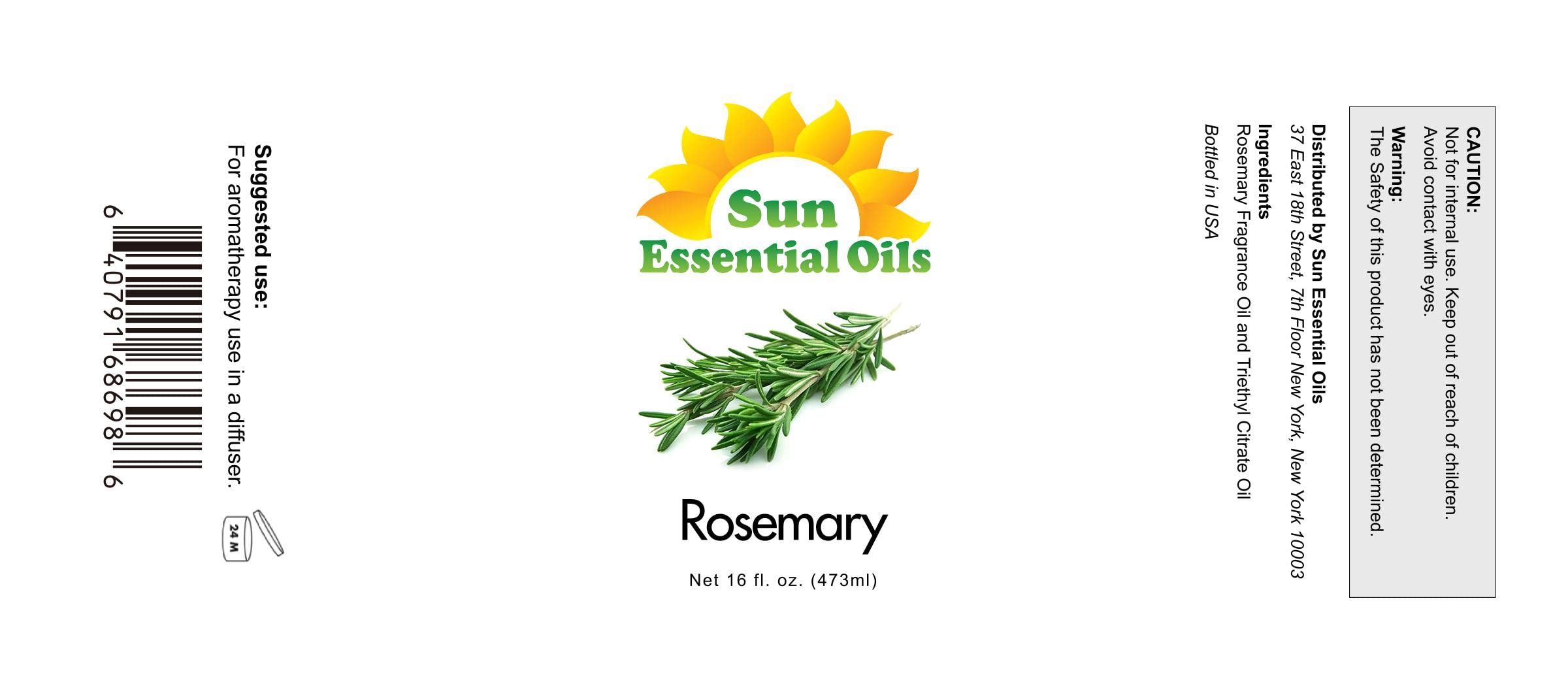 Rosemary Essential Oil 16 oz for Hair Growth, Skin & Aromatherapy | Sun Essential Oils