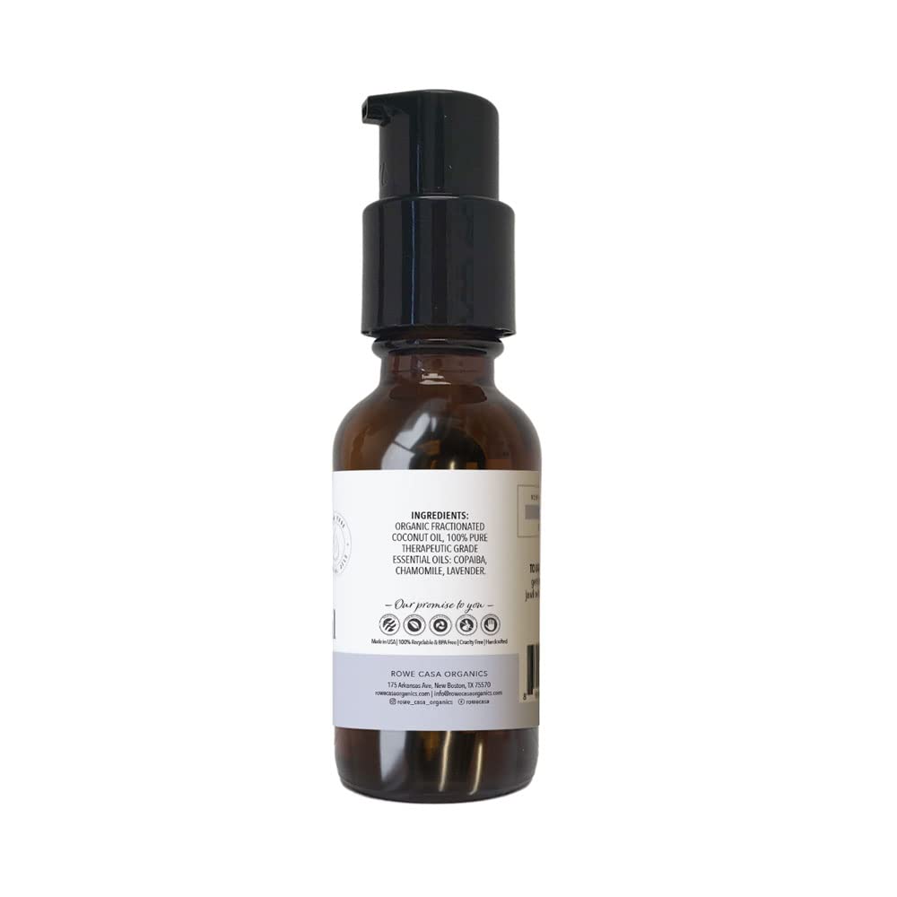 Rowe Casa Organics Baby Teething Oil, Natural Baby Teething Relief with Chamomile and Copaiba, Naturally Relieving and Soothing to Help Ease Discomfort, 1 Fl Oz