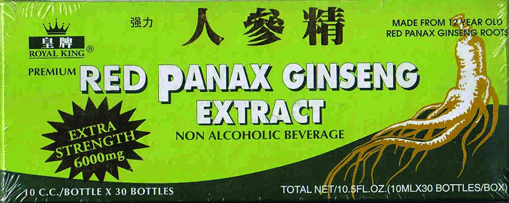 Royal King Red Panax Ginseng Extract 6000mg | 10c.c./bottle x 30 (Pack of 4)