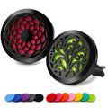 RoyAroma Car Vent Clip Diffusers – 2x30mm Black, 12 Felt Pads
