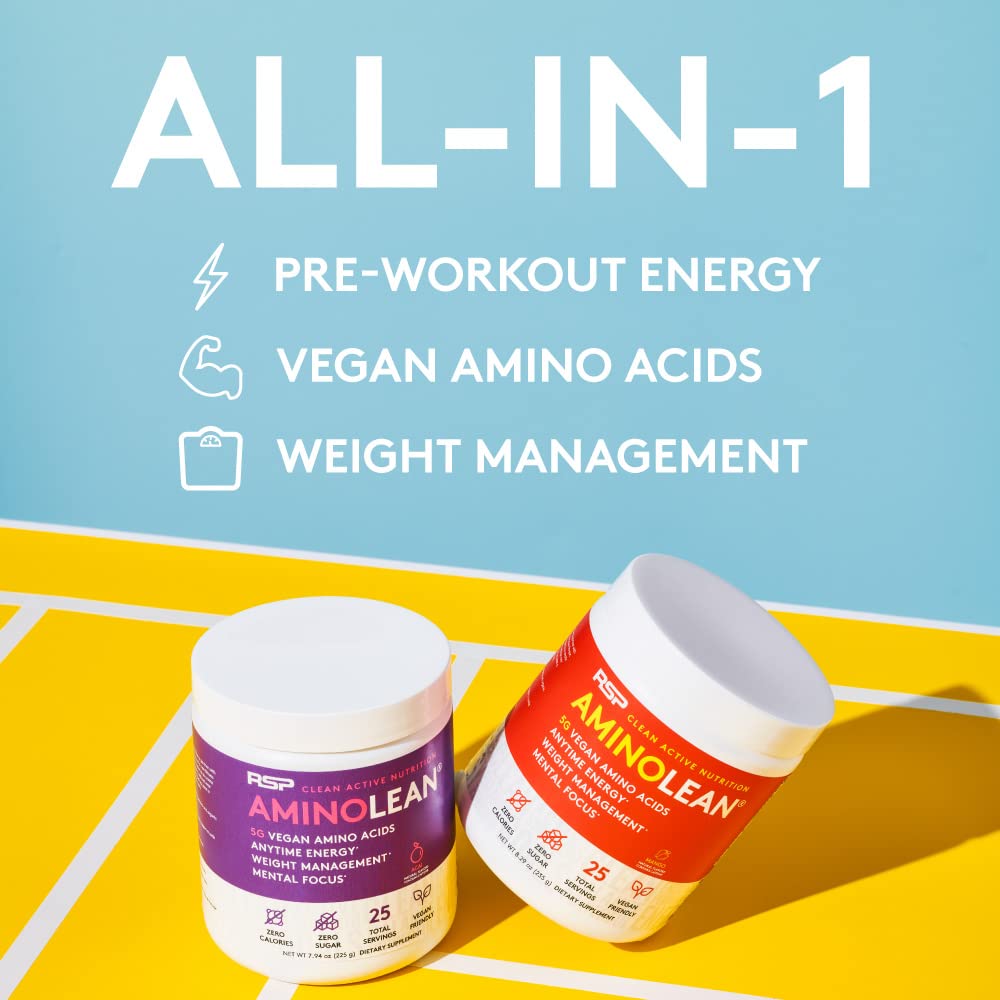 RSP Vegan AminoLean – All-in-One Natural Pre Workout (Pineapple Coconut)